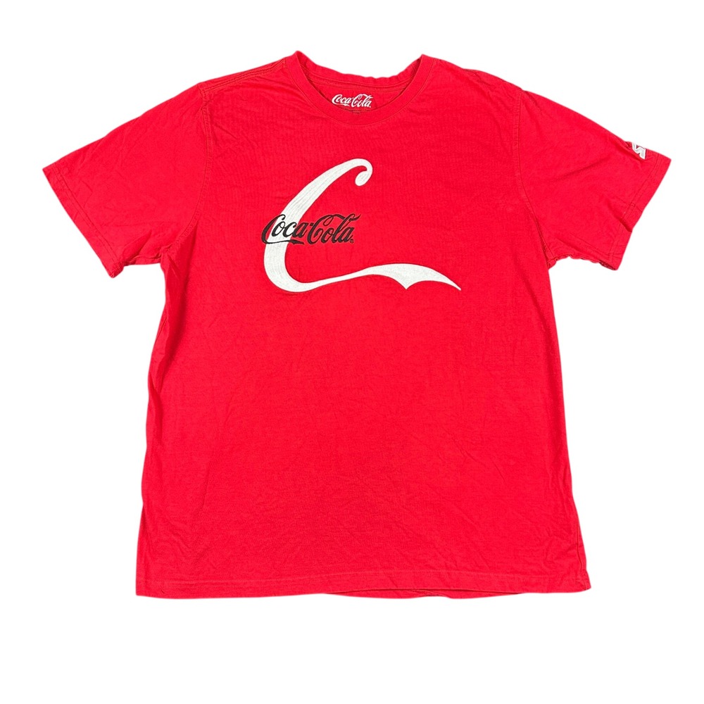Coca-Cola x Starter Red Promo Graphic Tee Streetwear Y2K XL